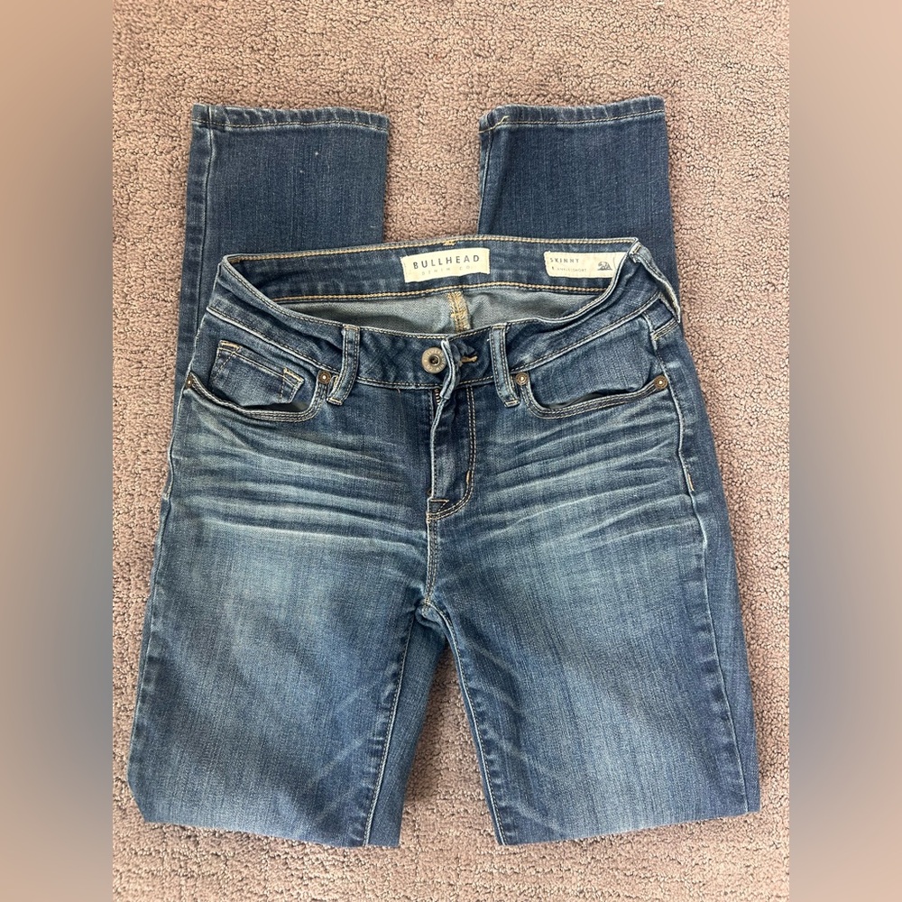 Bullhead Blue Skinny Ankle Jeans | Low Rise Stretch Denim | Size 1